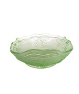 Vintage green depression glass grape vine pattern squared small bowl - $41.01 CAD