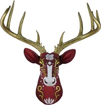 Ebros Deer Head Faux Taxidermy Wall Sculpture Rustic Cabin Wall Home Decor 19.5&quot; - £57.22 GBP