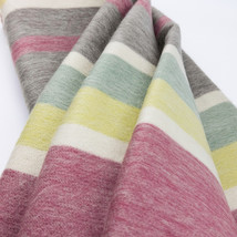 Soft &amp; Warm Striped Alpaca Wool Blanket Queen Bed Sofa Throw Spring Flowers - £63.46 GBP