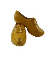 Vintage 1960s Dutch Wooden Shoes Clogs Yellow Red 21 1/2 Netherlands Lar... - £15.53 GBP