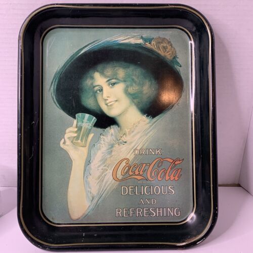 Vintage Coca Cola Tray 1912 Hamilton King Girl Advertisement Memorabilia - $8.00