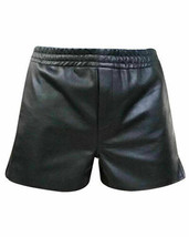 Stylish Black Sexy Shorts Men&#39;s Unique Genuine Lambskin Leather Sports B... - £74.66 GBP