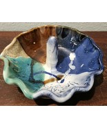Handmade Signed Glazed Studio Art Pottery Trinket Dish With Ring Holder - $18.91 CAD
