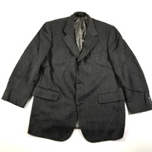 Brooks Brothers Blazer Mens 40 Gray Tweed Wool Three Buttons Notch Lapel - $37.39