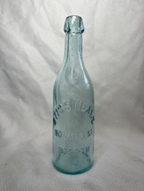 Antq Otis S Neale Howard St Boston Blob Top Aqua Blown Bubble Glass Soda... - £23.91 GBP