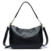 Genuine Leather Women Half Moon Shoulder Bag Fashion Casual Tote Ladies Crossbod - £66.88 GBP