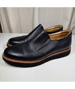 Samuel Hubbard Frequent Traveler Black Leather Slip On Loafers Men&#39;s 9 - $76.72 CAD