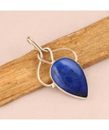 925 Sterling Silver lapis Lazuli Gemstone Anniversary Gift Pendant - $33.50 CAD