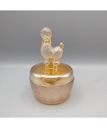 Vintage Jeannette Marigold Carnival Glass Poodle Dog Figural Powder Jar ... - $27.73 CAD