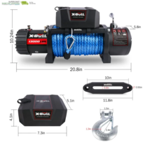 Electric Winch 13000 Lbs 12V Synthetic Blue Rope Upgrade - $673.76