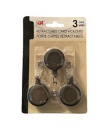 3 Pack BLACK Retractable ID Badge Clip Key Card Holder - $5.00