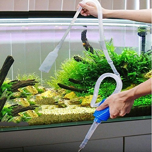 Aquarium Siphon Pump Fish Tank Gravel Cleaner with Long Nozzle Easy Wate... - $8.36