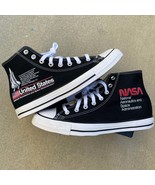 NASA Shoes - Custom Black High Tops Converse - Men&#39;s and Women&#39;s Shoes  - £144.15 GBP