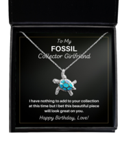 Fossil Collector Girlfriend Necklace Birthday Gifts - Turtle Pendant Jewelry  - $49.95