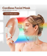 Wireless 7 Colors LED Face Neck Mask Photon Skin Rejuvenation Repair Ski... - $53.49