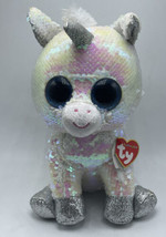 Ty Beanie Flippables Diamond The Unicorn 2018 Glitter Eyes - $13.49