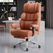 Big and Tall Leather Gaming Chair with Footrest, Wide Ergonomic Comfy Ex... - $472.54