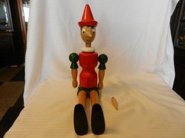Unique Wooden Pinocchio Figurine DreoniI Giocatall Firenze Made in Italy 18.5&quot;T - £78.69 GBP