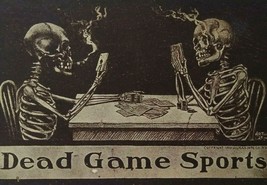Halloween Postcard Ullman Skeleton Smoke Playing Cards 1909 Arthur Lewis 160 - £93.11 GBP