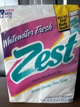 Vtg 1992 Zest Whitewater Fresh Deodorant Soap 8x Bath 5 Oz Bars Sealed Nos Htf - £34.86 GBP