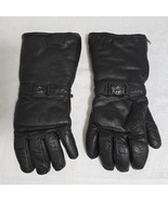 Vintage 90s Arctic Cat Black Leather / Acrylic Lining Snowmobile Gloves ... - $86.26 CAD