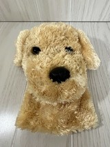 Aurora tan puppy dog hand puppet plush golden retriever yellow lab head - £5.59 GBP