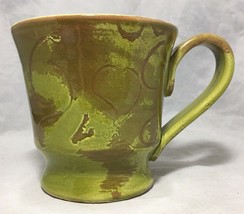 Starbucks exclusive from Italy 12 Oz. Green ceramic mug, Hand painted - £5.51 GBP
