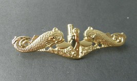 US Navy Dolphins Submarine Warfare Breast Full Service Pin Badge 2 7/8 i... - $7.37