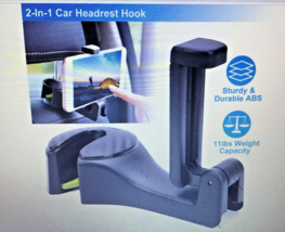 Car Headrest Hook Vehicle Seat Back Hanger Hook Holder for Bag Purse 4&quot;-6&quot; Phone - £3.89 GBP