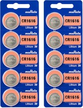 Murata CR1616 Battery DL1616 ECR1616 3V Lithium Coin Cell (10 Batteries) - £12.75 GBP