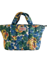 Cath Kidston London Padded Bag Double Handle Floral Blue Yellow - $38.05