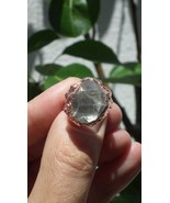Herkimer diamond ring / herkimer ring / Electroformed  Copper - $34.07