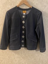 Ruby Rd Women&#39;s Denim Blazer / Jacket snap up size 10 - £11.75 GBP
