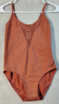 PINK Victoria&#39;s Secret Bodysuit Womens XS Brown Polyamide Sleeveless Round Neck - £9.64 GBP