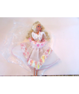 MATTEL 1992 Secret Hearts Barbie Doll White Net  Dress with Hearts Jewelry - $14.80
