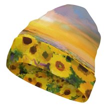 Mondxflaur Sunflowers Winter Beanie Hats Warm Men Women Knit Caps for Adults - £15.41 GBP