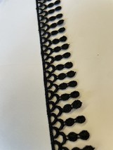 1 yard Venice Venise Fringe Lace Trim Black 1 1/4&quot; US SHIPPER  craft lam... - $1.29