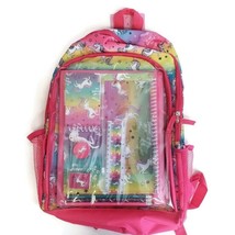 Alex &amp; Jack 12 Piece Value Set Girls Unicorn 17&quot; Backpack Pink - £13.20 GBP