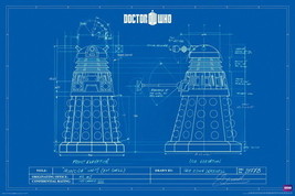 Doctor Who Dalek Blueprint Schematics 24 x 36 Poster, NEW ROLLED - £9.27 GBP