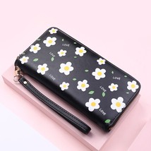 2022 New Women Wallet Fashion Cute Flower Zipper Long Clutch Bag  Designed Pu Le - £14.24 GBP