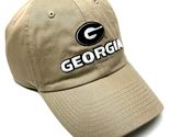 Georgia Bulldogs Text Logo Cleanup Solid Khaki Slouch Curved Bill Adjust... - £19.18 GBP