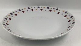 Pampered Chef DOTS Simple Additions 13&quot; Pasta Serving Bowl Green Purple EUC - £39.41 GBP