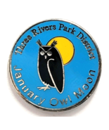 Three Rivers Park District January Owl Moon Bird Silhouette Nature Wildl... - $18.10 CAD