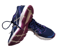 ASICS Running Shoe Sneaker Women&#39;s Size 8 Navy Purple Gel Excite 4 - £15.60 GBP