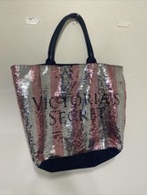 Victoria’s Secret Beach Bag,  Womens Pink &amp; Silver Sequin - $14.95