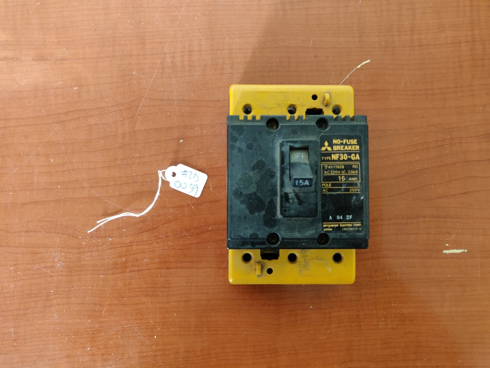 Mitsubishi NF30-GA 41-11928 No Fuse Breaker 15A 3 Pole 250V  - $12.71