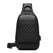 Messenger Bag for Men Black Crossbody Bags men for 7.9&quot; iPad Waterproof Shoulder - £30.86 GBP