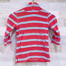 Mini Boden Striped Toweling Hoodie Dress Red Blue Swim Unisex 3-4 Years 3T 4T - £19.08 GBP