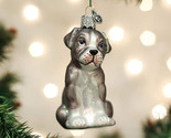 OLD WORLD CHRISTMAS PITBULL PUP DOG GLASS CHRISTMAS ORNAMENT  12570 - £13.44 GBP