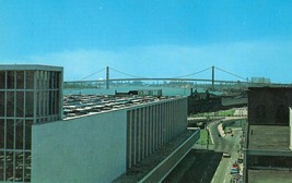 Ambassador Bridge Unposted Vintage Postcard Detroit Michigan Larned Street - £11.86 GBP